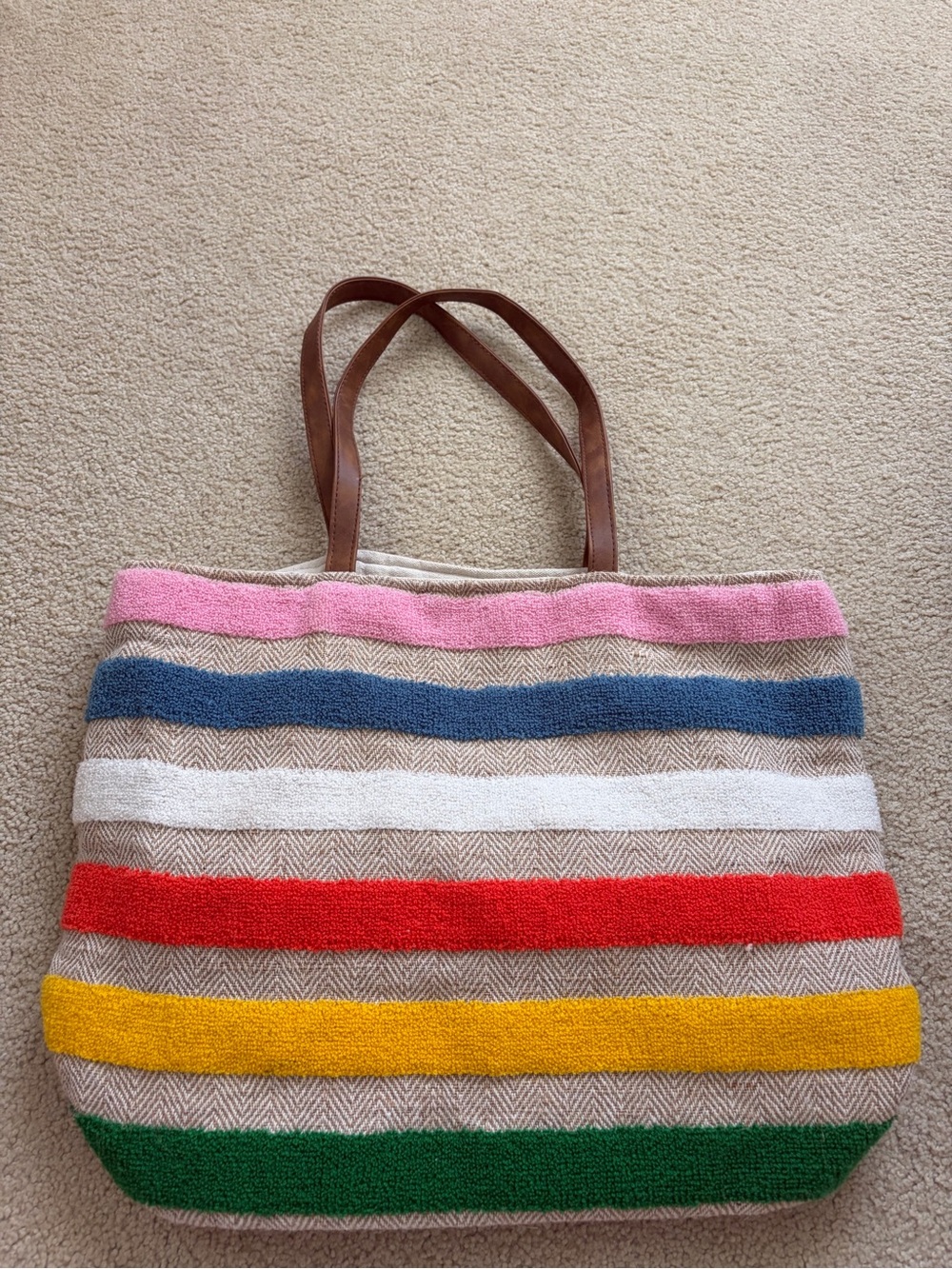 Women’s Beach Bag with Zipper Pocket